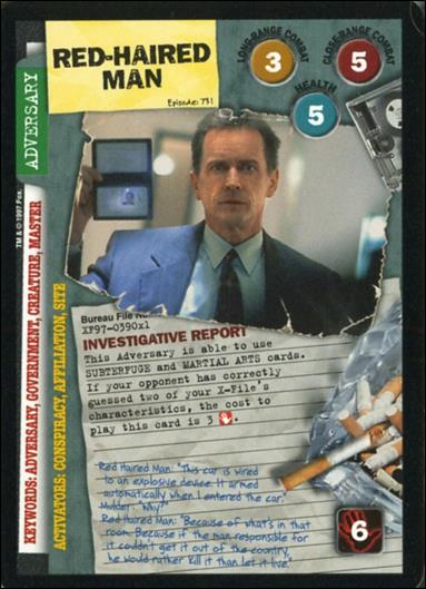 X-Files: 101361 (Base Set) card XF97-0390x1 Red-Haired Man