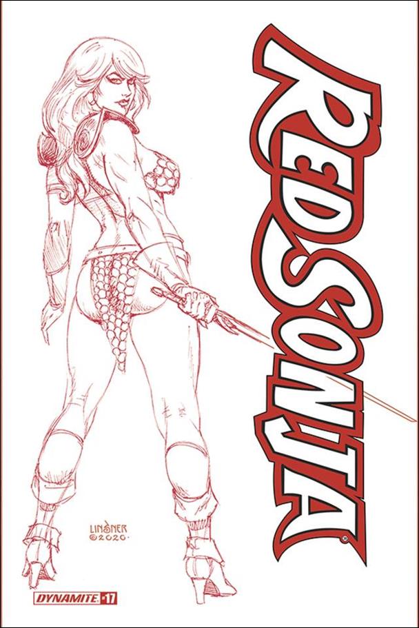 Red Sonja (2019) issue 17-N Joseph Michael Linsner 1:25 Red & White Cover