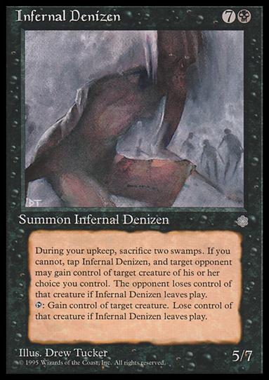 Magic the Gathering: Ice Age (Base Set) card 136 Infernal Denizen