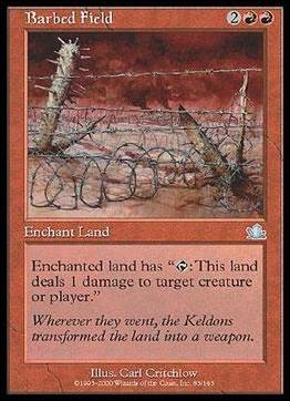 Magic the Gathering: Prophecy (Base Set) card 83 Barbed Field