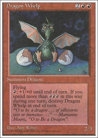Magic the Gathering: 4th Edition (Base Set) card 186 Dragon Whelp