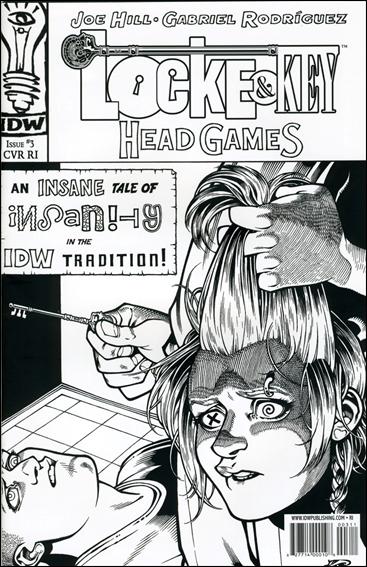 Locke & Key: Head Games issue 3-B 1:10 Black and White Cover