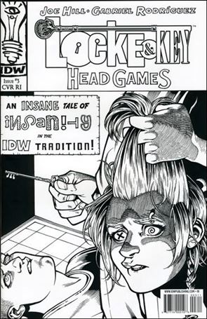 Locke & Key: Head Games issue 3-B 1:10 Black and White Cover