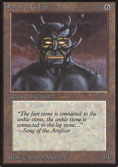 Magic the Gathering: Limited Edition Beta (Base Set) card 269 Obsianus Golem