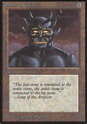 Magic the Gathering: Limited Edition Beta (Base Set) card 269 Obsianus Golem