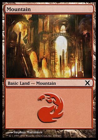 Magic the Gathering: 10th Edition (Base Set) card 379 Mountain