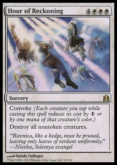 Magic the Gathering: Commander (Base Set) card 15 Hour of Reckoning