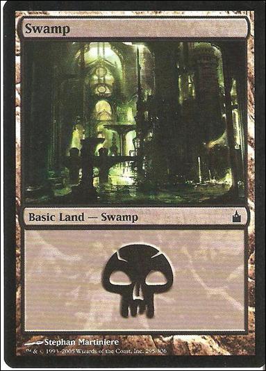 Magic the Gathering: Ravnica (Base Set)  card 295-B Swamp (Foil)