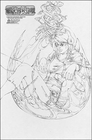 Trish Out of Water issue 3-C e.Bas 1:xx Sketch Cover