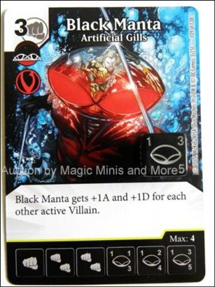 DC Comics Dice Masters Justice League  card 107 Black Manta - Artificial Gills