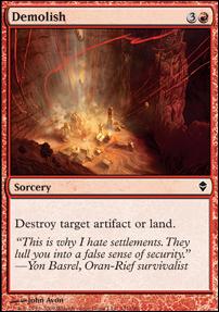 Magic The Gathering: Zendikar (Base Set) card 121 Demolish