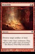 Magic The Gathering: Zendikar (Base Set) card 121 Demolish