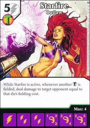 DC Comics Dice Masters War of Light card 101 Starfire: Outlaw