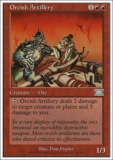Magic the Gathering: 6th Edition (Base Set) card 196 Orcish Artillery