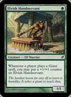 Magic the Gathering: Lorwyn (Base Set) card 206 Elvish Handservant