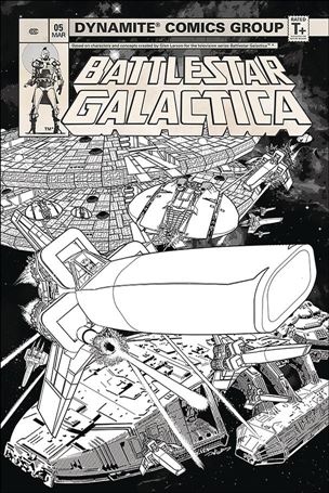 Battlestar Galactica (Classic) (2018) issue 5-D Daniel HDR 1:20 Black & White Cover