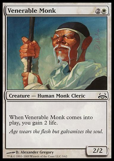 Magic the Gathering: Duel Decks: Divine vs. Demonic (Base Set) card 5 Venerable Monk