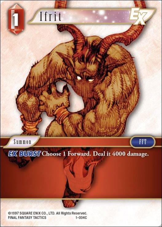 Final Fantasy Trading Card Game: Opus I (Base Set) card 004C Ifrit 