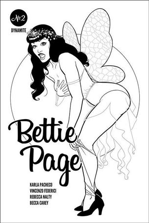 Bettie Page (2020) issue 2-I Kano 1:10 Black & White Cover