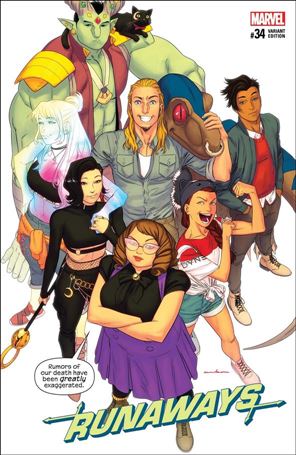 Runaways (2017) issue 34-B Runaways Team Cover