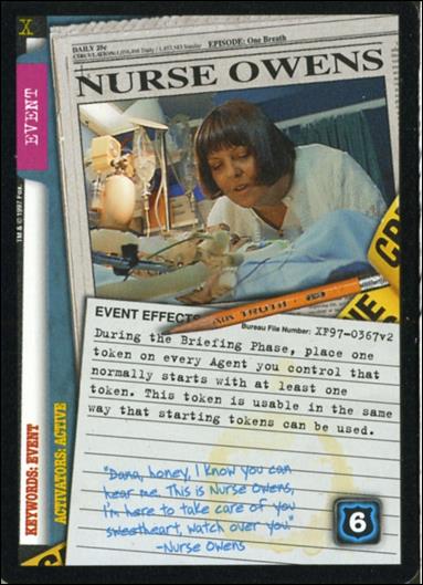 X-Files: The Truth Is Out There (Base Set) card XF97-0367v2 Nurse Owens