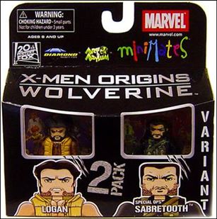 Marvel Minimates figure 75-B Logan and Special Ops Sabretooth