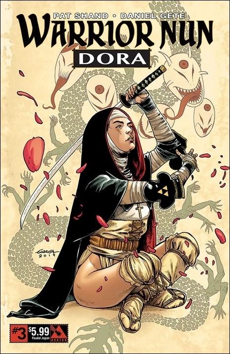 Warrior Nun Dora issue 3-E Gabriel Andrade Feudal Japan Cover