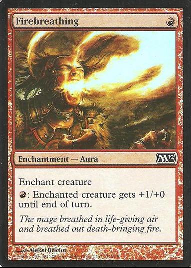 Magic the Gathering: 2012 Core Set (Base Set) card 132-B Firebreathing (Foil)