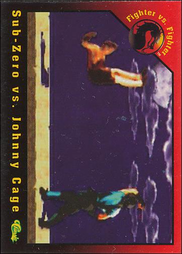 Mortal Kombat (Base Set) card 36 Sub-Zero vs. Johnny Cage