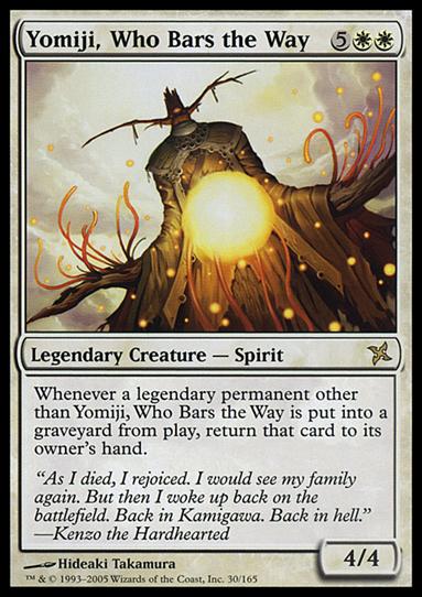 Magic the Gathering: Betrayers of Kamigawa (Base Set) card 30 Yomiji, Who Bars the Way
