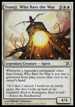 Magic the Gathering: Betrayers of Kamigawa (Base Set) card 30 Yomiji, Who Bars the Way
