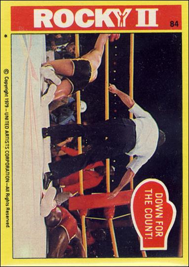 Rocky II (Base Set) card 84 Down for the Count!