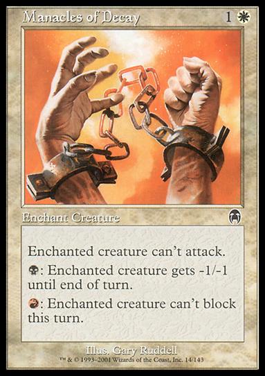 Magic the Gathering: Apocalypse (Base Set) card 14 Manacles Of Decay