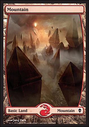 Magic The Gathering: Zendikar (Base Set) card 243 Full Art Land (Mountain)