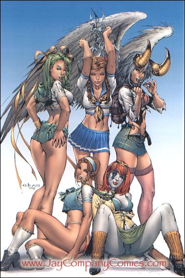 Darkness (1996) issue 10-D Jay Company "e.Bas" Virgin Color Cover 1/100