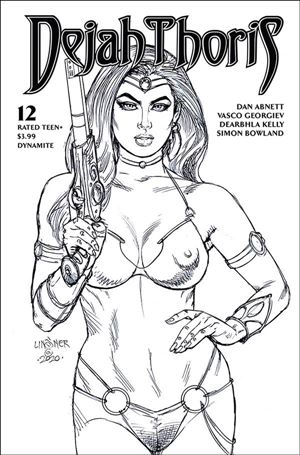 Dejah Thoris (2019) issue 12-K Joseph Michael Linsner 1:20 Black & White Cover