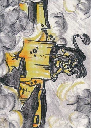 Lion King: Series II (Thermographic Subset) card T7 Scar Presents His Villainous Scheme