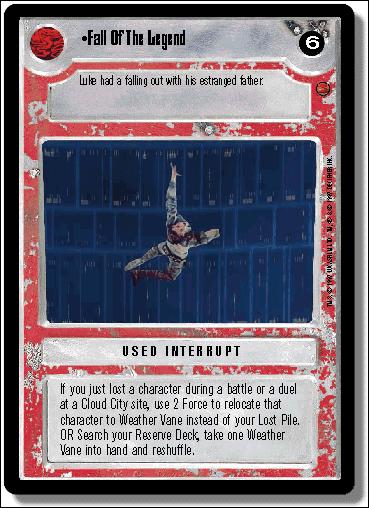 Star Wars: Cloud City Limited (Base Set) card 147 Fall of the Legend