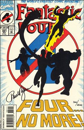 Fantastic Four (1961) issue 381-B Score Board (Signed by Paul Ryan) 1/2500