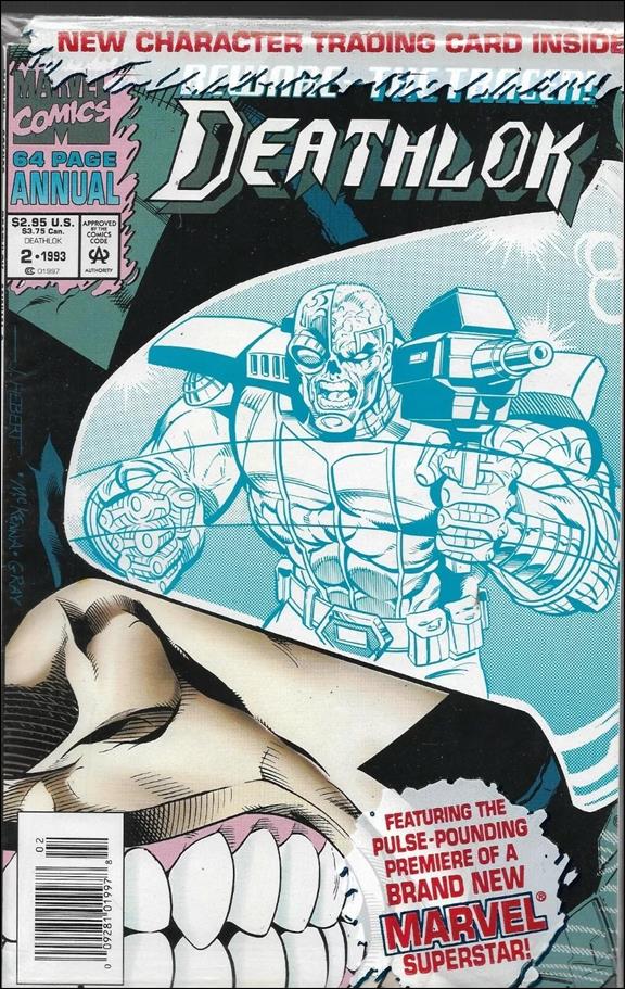 Deathlok Annual issue 2-C Newsstand Edition Polybagged w/ Trading Card
