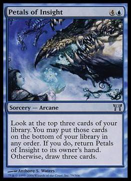 Magic the Gathering: Champions of Kamigawa (Base Set) card 79 Petals of Insight