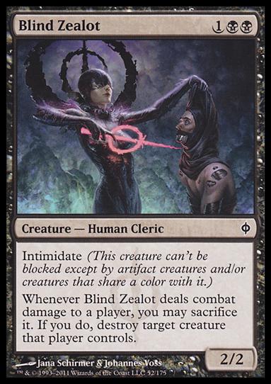 Magic the Gathering: New Phyrexia card 52 Blind Zealot
