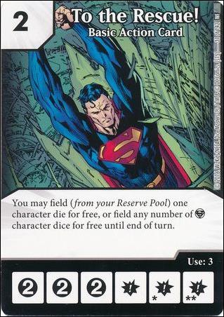 DC Comics Dice Masters World's Finest card 31 To the Rescue!: Basic Action Card 