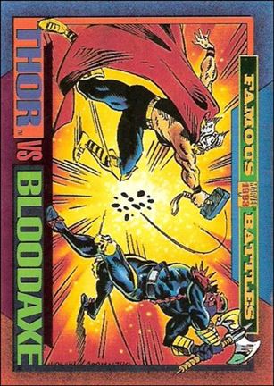 Marvel Universe: Series 4 (Base Set) card 170 Thor vs Bloodaxe