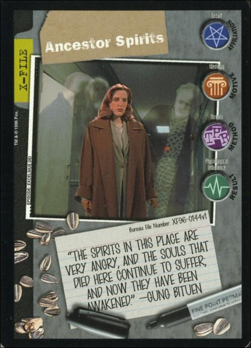 X-Files: Premiere Edition (Base Set) card XF96-0144v1 Ancestor Spirits