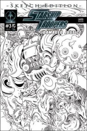 Starship Troopers: Damaged Justice issue 3-D Limited Edition Sketch Cover