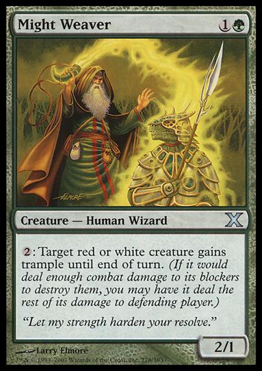 Magic the Gathering: 10th Edition (Base Set) card 278 Might Weaver