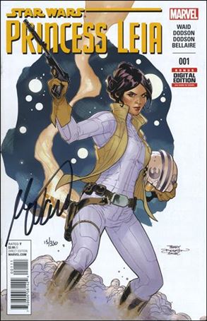 Princess Leia issue 1-ZA DF Dodson Cover (Signed in Black by M. Waid) 1/350