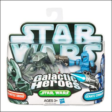 Star Wars: Galactic Heroes figure 97 Aqua Battle Droid and Senate Commando