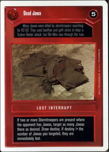 Star Wars: Premiere Unlimited (Base Set) card 77 Dead Jawa